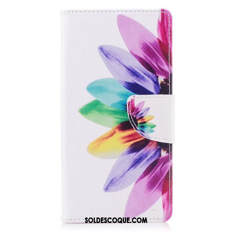 Coque Sony Xperia Xz1 Compact Gaufrage Incassable Blanc Peinture Téléphone Portable Soldes