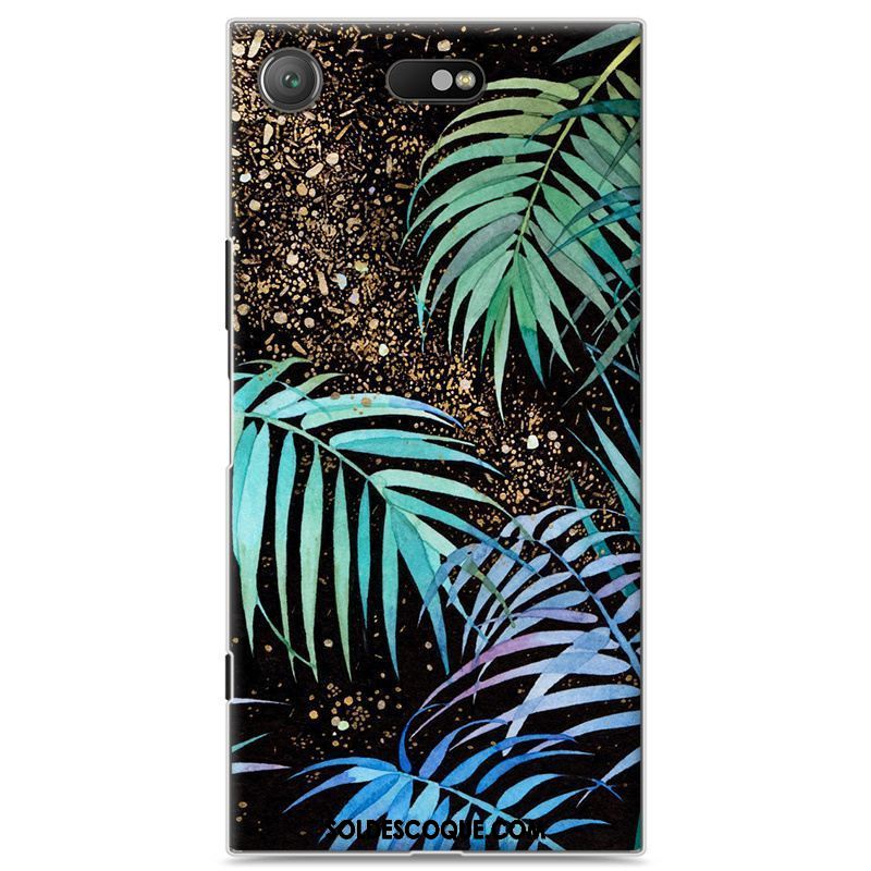 Coque Sony Xperia Xz1 Compact Gris Téléphone Portable Peinture Incassable Personnalité Housse Soldes