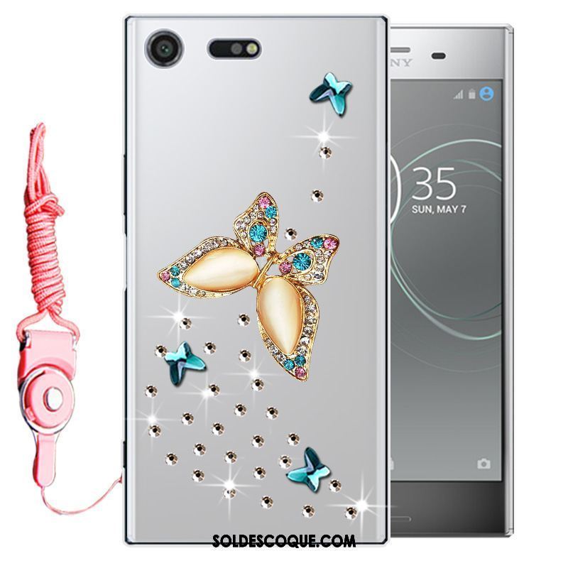 Coque Sony Xperia Xz1 Compact Incassable Protection Téléphone Portable Strass Étui En Vente