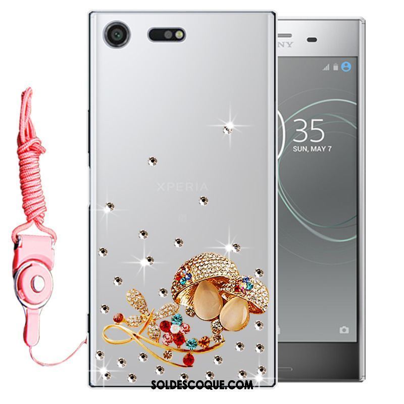 Coque Sony Xperia Xz1 Compact Incassable Protection Téléphone Portable Strass Étui En Vente