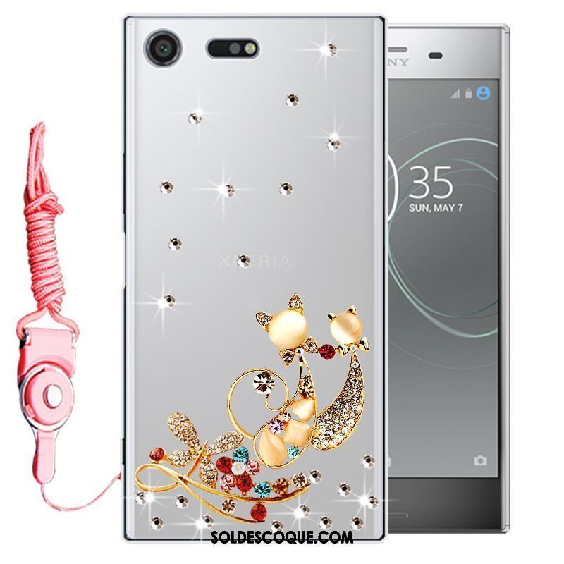 Coque Sony Xperia Xz1 Compact Incassable Protection Téléphone Portable Strass Étui En Vente