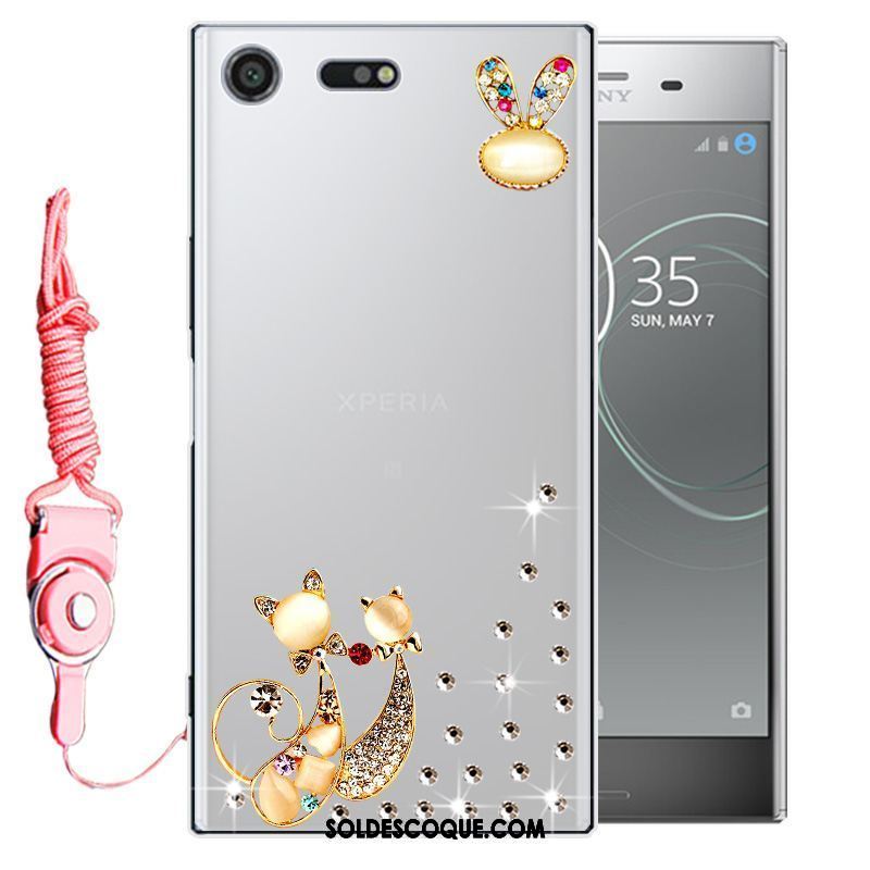 Coque Sony Xperia Xz1 Compact Incassable Protection Téléphone Portable Strass Étui En Vente