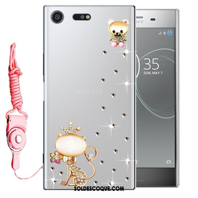 Coque Sony Xperia Xz1 Compact Incassable Protection Téléphone Portable Strass Étui En Vente