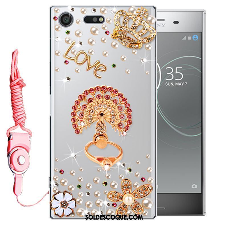 Coque Sony Xperia Xz1 Compact Incassable Protection Téléphone Portable Strass Étui En Vente