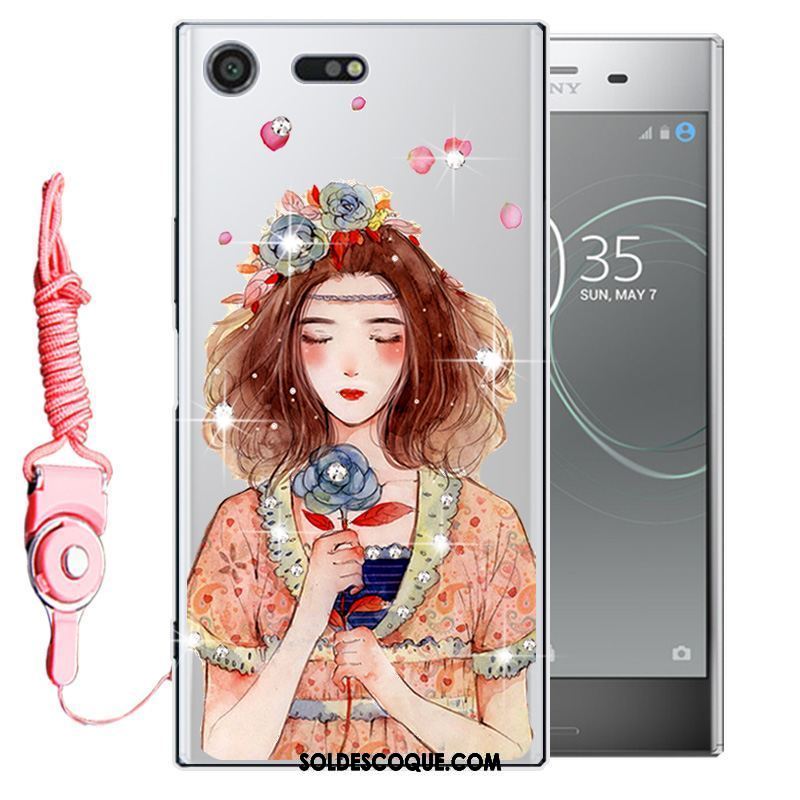 Coque Sony Xperia Xz1 Compact Incassable Protection Téléphone Portable Strass Étui En Vente