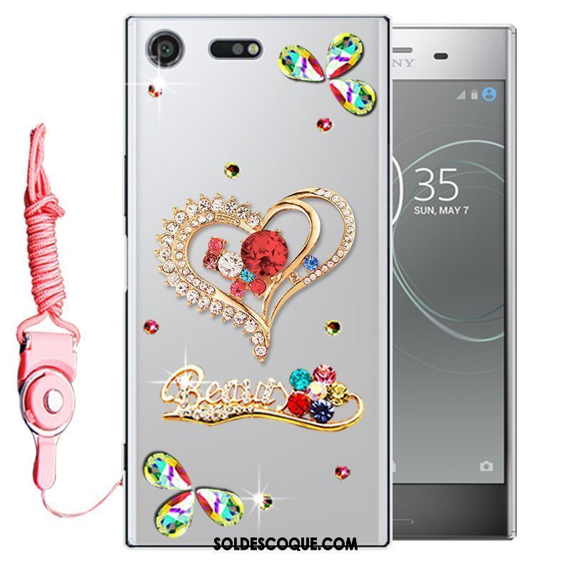 Coque Sony Xperia Xz1 Compact Incassable Protection Téléphone Portable Strass Étui En Vente