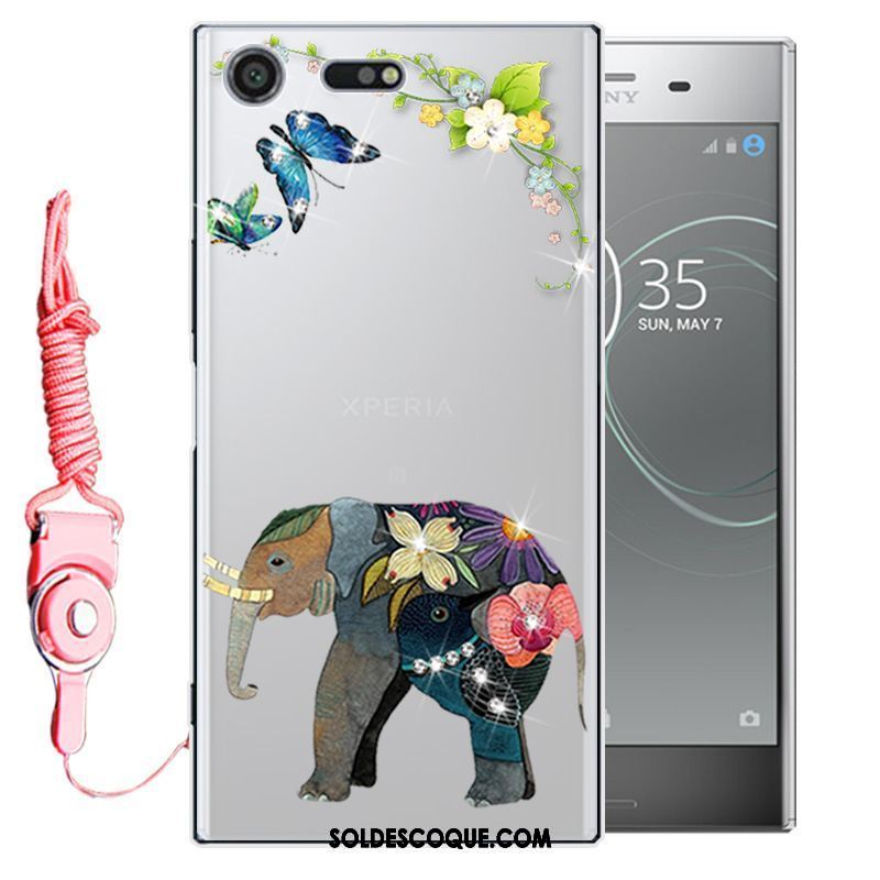 Coque Sony Xperia Xz1 Compact Incassable Protection Téléphone Portable Strass Étui En Vente