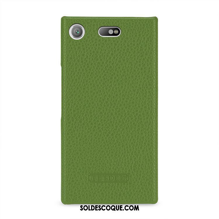 Coque Sony Xperia Xz1 Compact Protection Cuir Véritable Modèle Fleurie Très Mince Violet Pas Cher