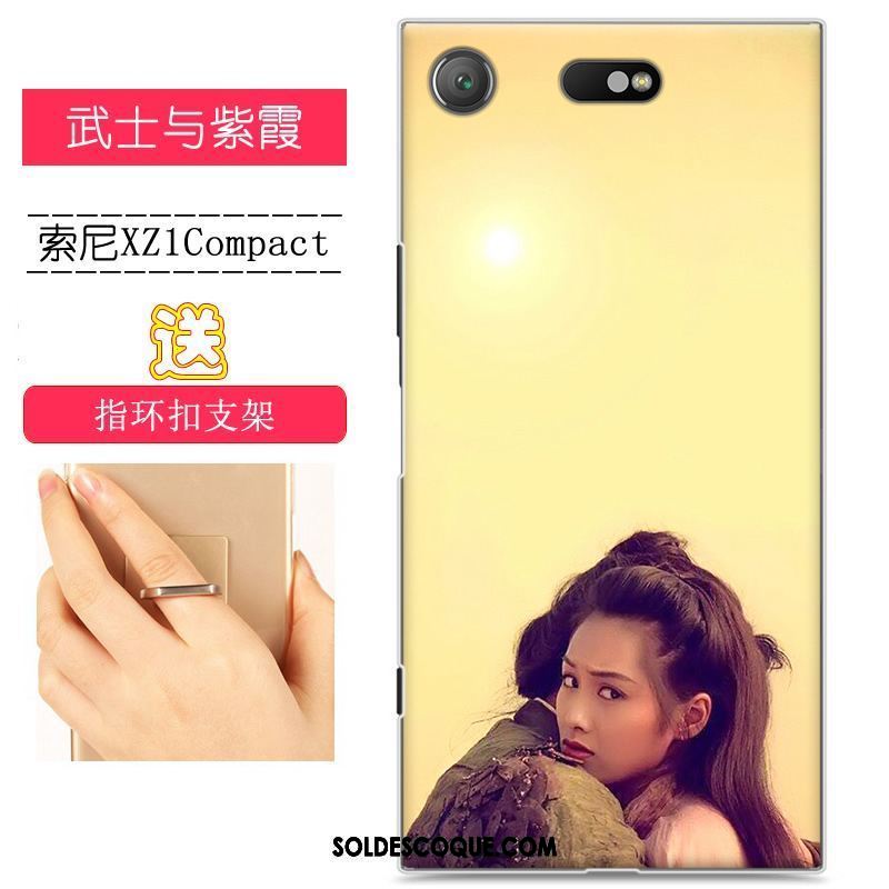 Coque Sony Xperia Xz1 Compact Protection Jaune Tendance Étui Incassable Pas Cher