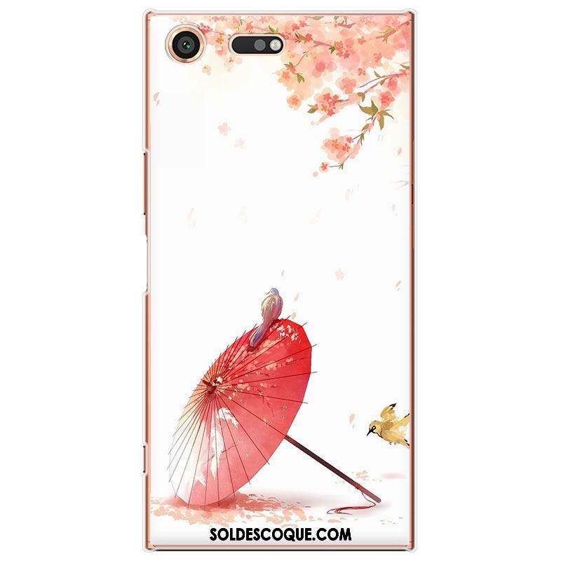 Coque Sony Xperia Xz1 Compact Étui Téléphone Portable Style Chinois Rose Protection En Ligne