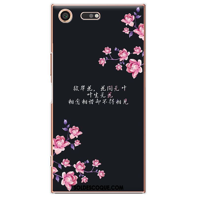 Coque Sony Xperia Xz1 Compact Étui Téléphone Portable Style Chinois Rose Protection En Ligne