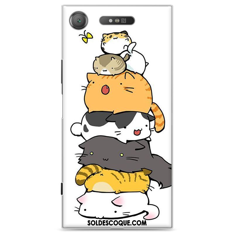 Coque Sony Xperia Xz1 Dessin Animé Créatif Blanc Étui Téléphone Portable Pas Cher