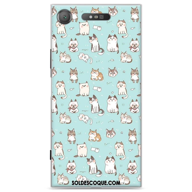 Coque Sony Xperia Xz1 Dessin Animé Créatif Blanc Étui Téléphone Portable Pas Cher