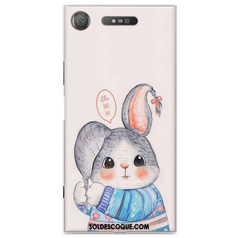 Coque Sony Xperia Xz1 Gris Étui Difficile Protection Dessin Animé Pas Cher