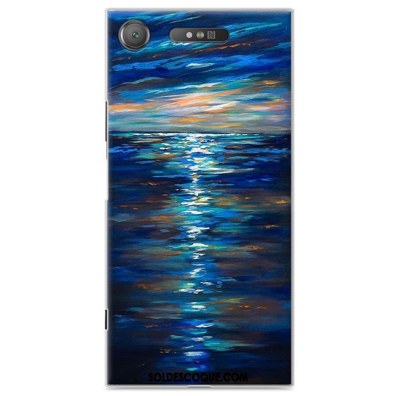 Coque Sony Xperia Xz1 Gris Étui Difficile Protection Dessin Animé Pas Cher