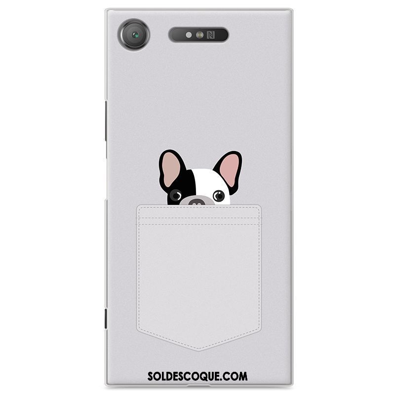 Coque Sony Xperia Xz1 Gris Étui Difficile Protection Dessin Animé Pas Cher