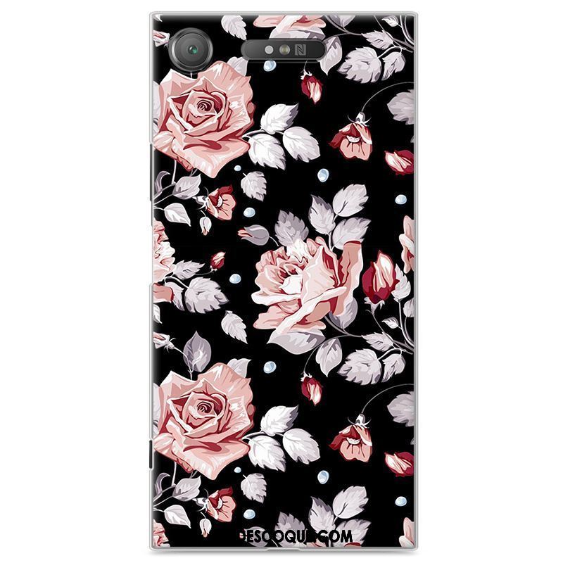 Coque Sony Xperia Xz1 Gris Étui Difficile Protection Dessin Animé Pas Cher