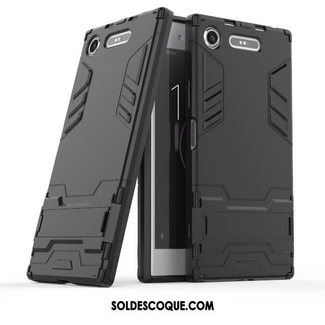 Coque Sony Xperia Xz1 Noir Silicone Téléphone Portable Support Fluide Doux En Ligne