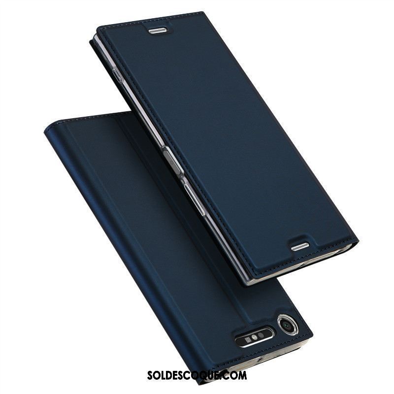 Coque Sony Xperia Xz1 Or Protection Étui En Cuir Téléphone Portable Carte France