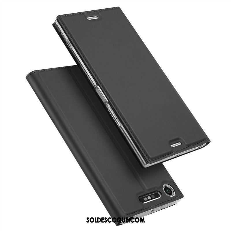 Coque Sony Xperia Xz1 Or Protection Étui En Cuir Téléphone Portable Carte France