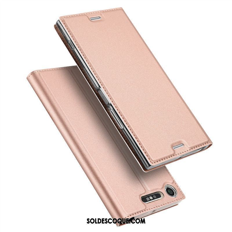 Coque Sony Xperia Xz1 Or Protection Étui En Cuir Téléphone Portable Carte France