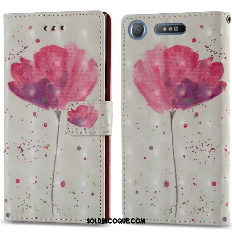 Coque Sony Xperia Xz1 Papillon Étui Peinture Coque En Silicone Fluide Doux En Ligne