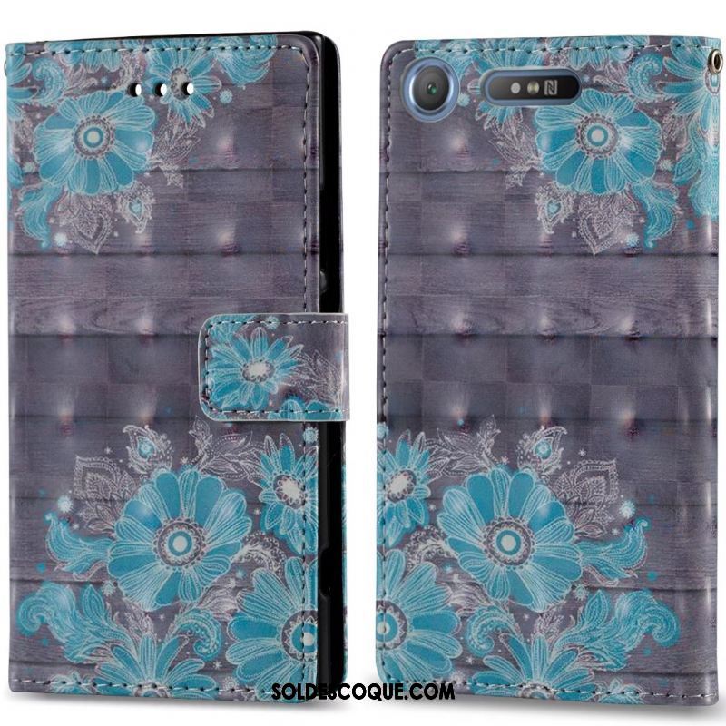 Coque Sony Xperia Xz1 Papillon Étui Peinture Coque En Silicone Fluide Doux En Ligne