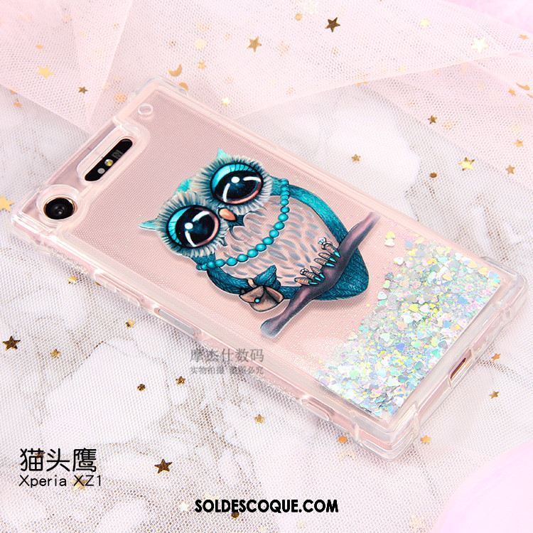 Coque Sony Xperia Xz1 Téléphone Portable Transparent Ornements Suspendus Dessin Animé Étui En Ligne