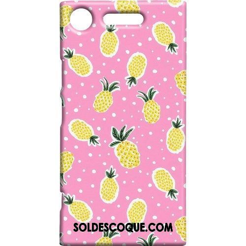 Coque Sony Xperia Xz1 Téléphone Portable Étui Délavé En Daim Vert Rose En Ligne