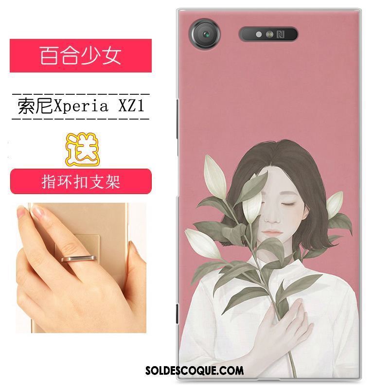 Coque Sony Xperia Xz1 Vert Difficile Téléphone Portable Peinture Personnalité Housse En Ligne