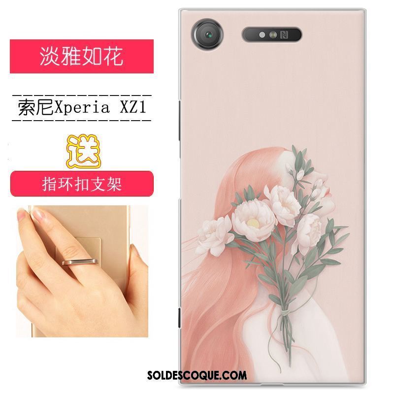 Coque Sony Xperia Xz1 Vert Difficile Téléphone Portable Peinture Personnalité Housse En Ligne