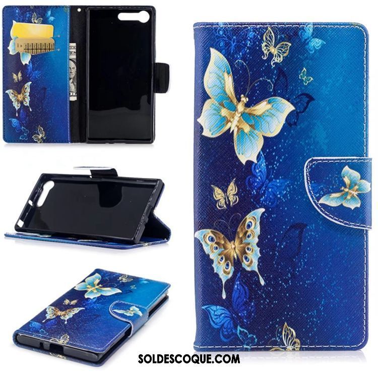 Coque Sony Xperia Xz1 Étui Ours Téléphone Portable Étui En Cuir Peinture France