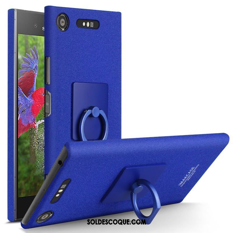 Coque Sony Xperia Xz1 Étui Une Agrafe Simple Protection Anneau En Ligne