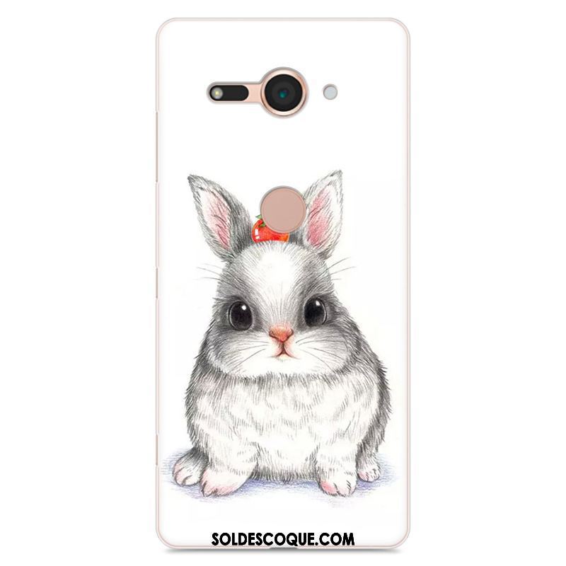 Coque Sony Xperia Xz2 Compact Blanc Fluide Doux Téléphone Portable Peinture Protection Pas Cher