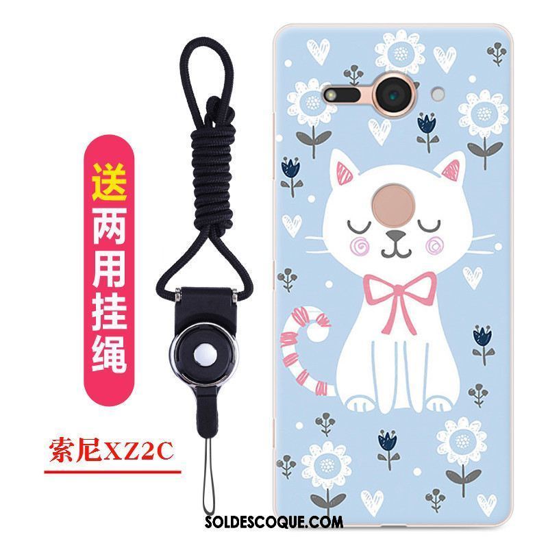 Coque Sony Xperia Xz2 Compact Dessin Animé Charmant Personnalité Bleu Étui Pas Cher