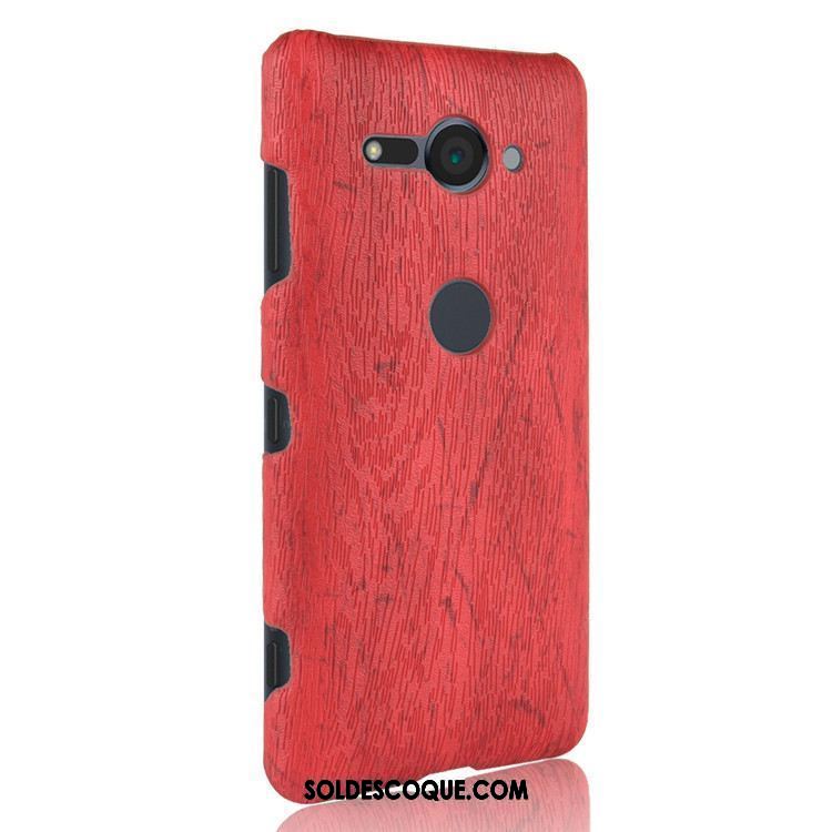 Coque Sony Xperia Xz2 Compact Légères Étui Cuir Grain De Bois Clair En Vente