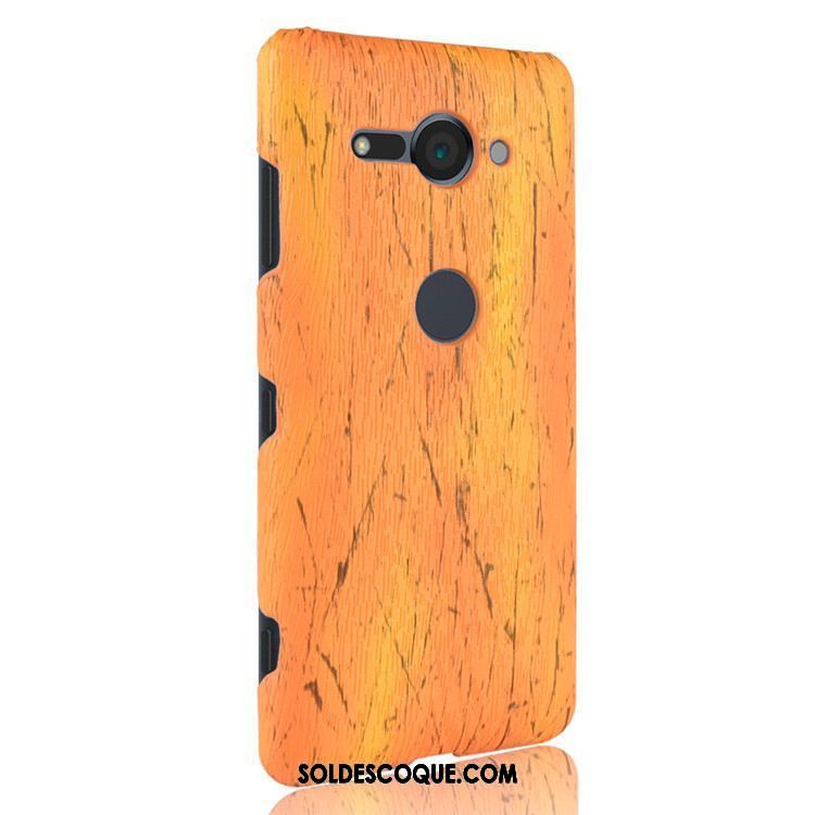 Coque Sony Xperia Xz2 Compact Légères Étui Cuir Grain De Bois Clair En Vente