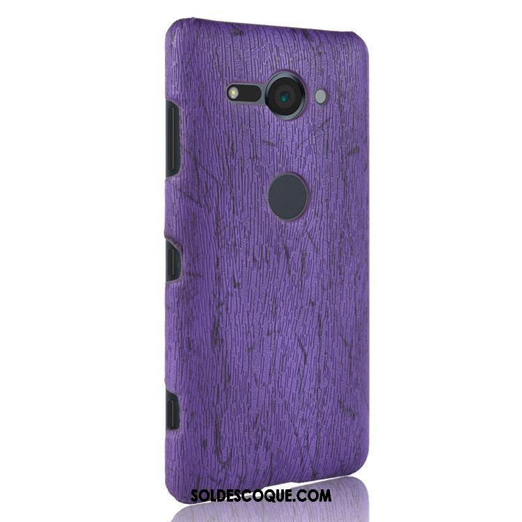 Coque Sony Xperia Xz2 Compact Légères Étui Cuir Grain De Bois Clair En Vente