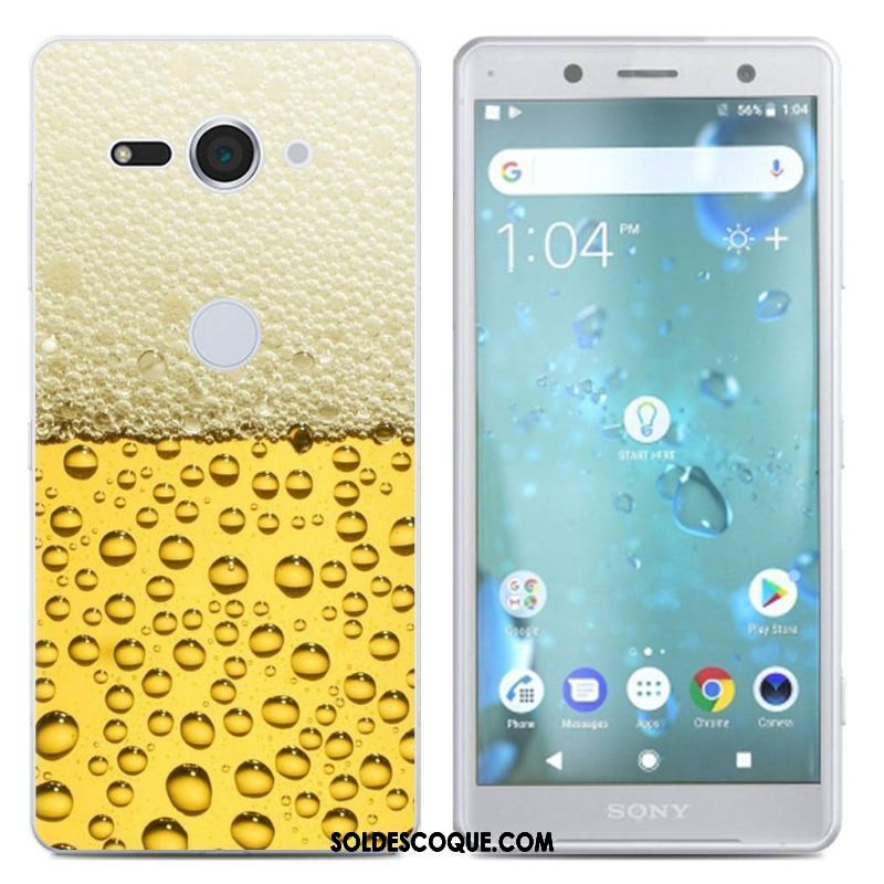 Coque Sony Xperia Xz2 Compact Silicone Créatif Étui Jaune Téléphone Portable En Ligne