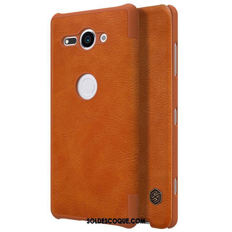 Coque Sony Xperia Xz2 Compact Étui Incassable Carte Rouge Étui En Cuir France