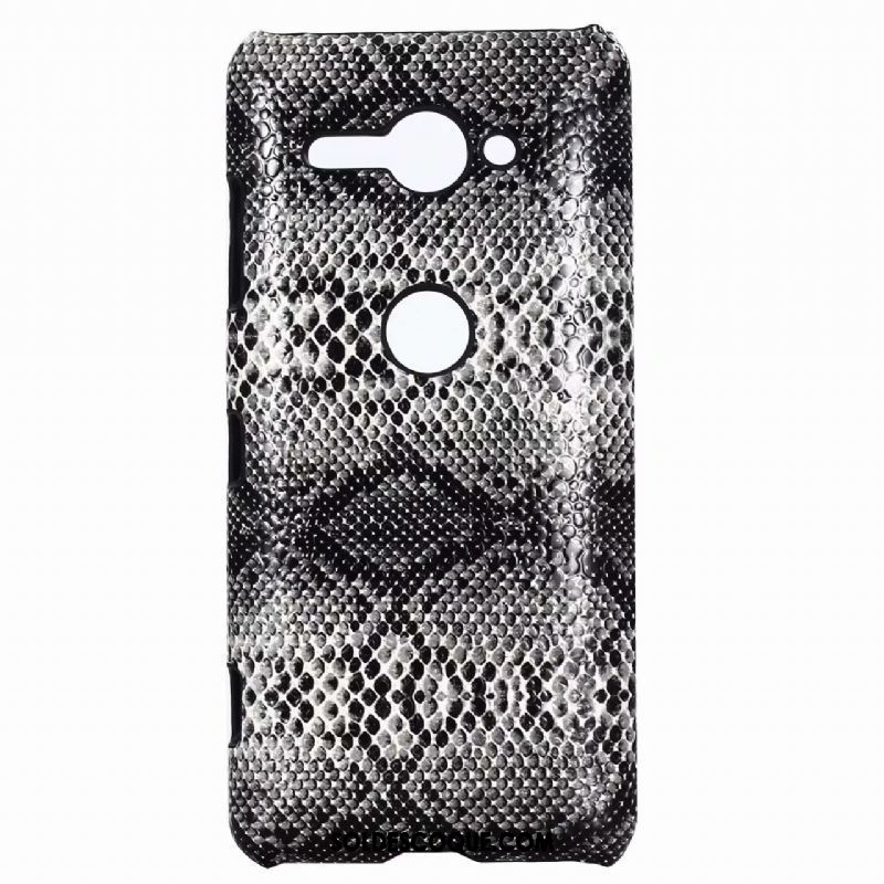 Coque Sony Xperia Xz2 Compact Étui Rouge Léopard Cuir Rose Pas Cher