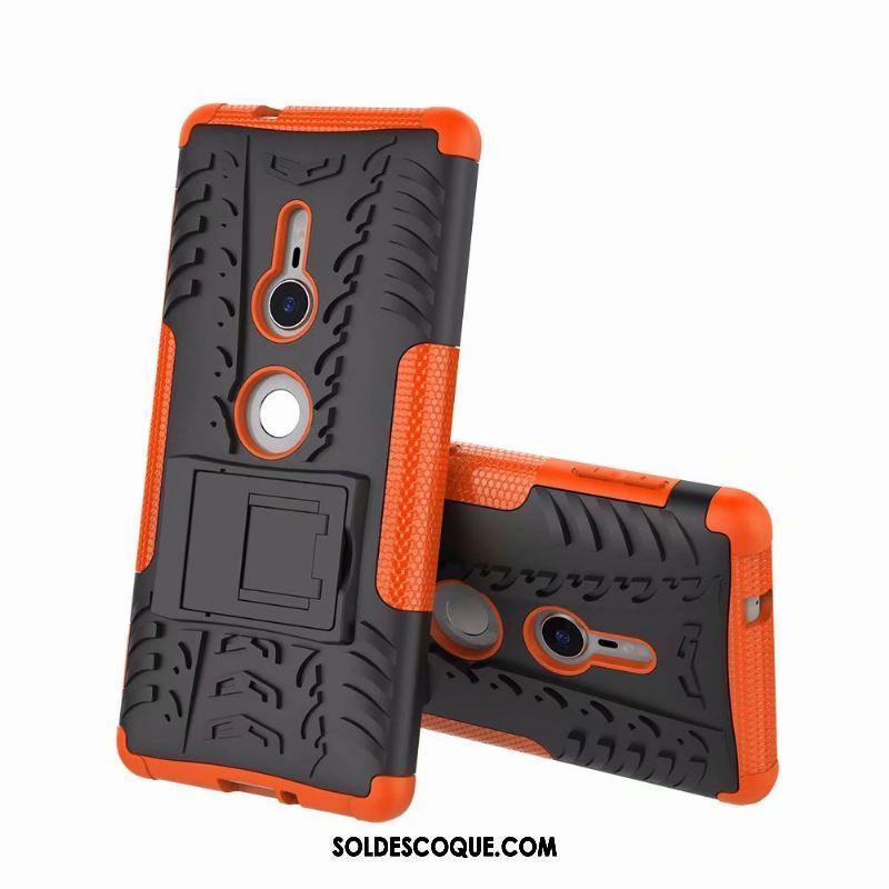 Coque Sony Xperia Xz2 Difficile Incassable Tout Compris Téléphone Portable Délavé En Daim Soldes