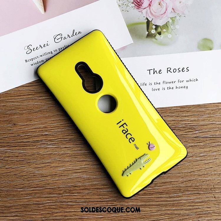 Coque Sony Xperia Xz2 Jaune Protection Fluide Doux Étui Tout Compris Pas Cher