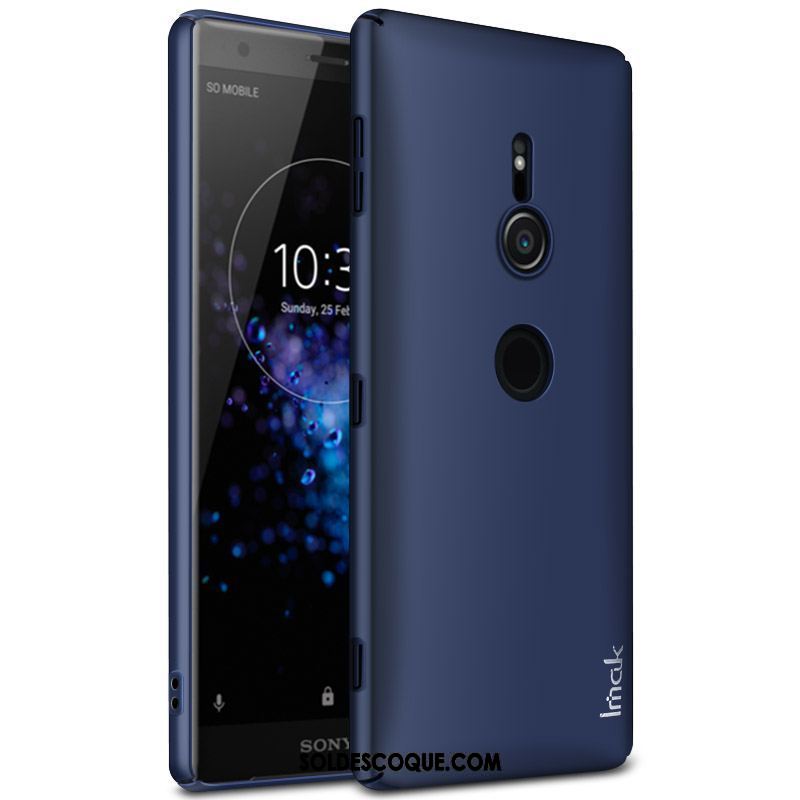 Coque Sony Xperia Xz2 Rouge Protection Téléphone Portable Délavé En Daim Difficile En Ligne