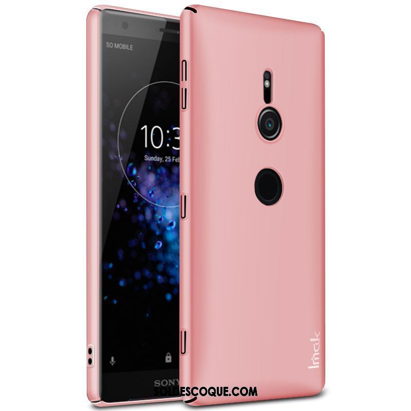 Coque Sony Xperia Xz2 Rouge Protection Téléphone Portable Délavé En Daim Difficile En Ligne