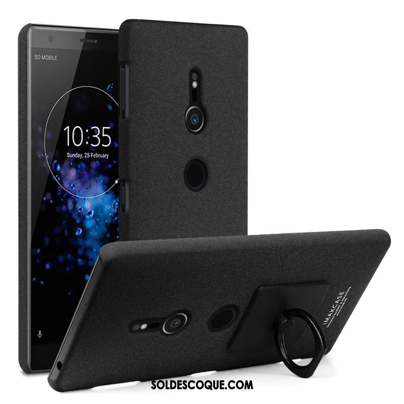 Coque Sony Xperia Xz2 Support Délavé En Daim Bleu Téléphone Portable Business En Vente