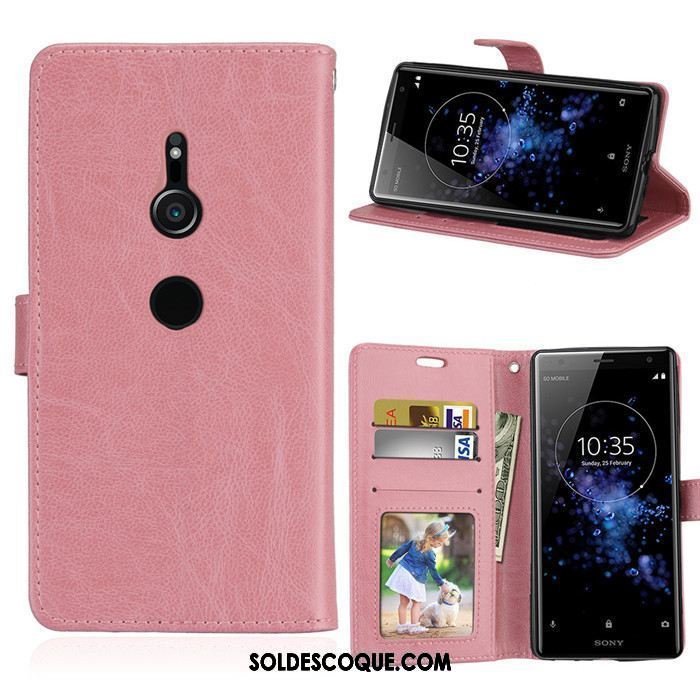 Coque Sony Xperia Xz2 Téléphone Portable Portefeuille Étui En Cuir Fluide Doux Protection En Vente