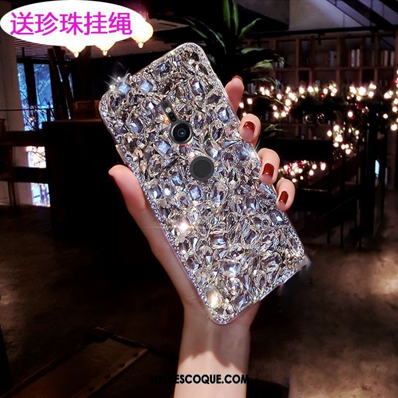 Coque Sony Xperia Xz2 Étui Strass Téléphone Portable Marque De Tendance Luxe Pas Cher