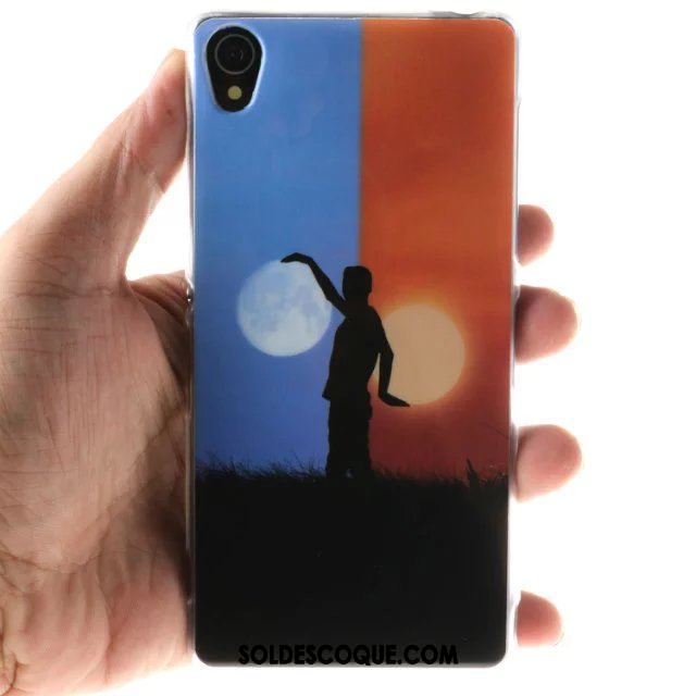 Coque Sony Xperia Z3+ Bleu Dessin Animé Étui Créatif Ornements Suspendus Pas Cher