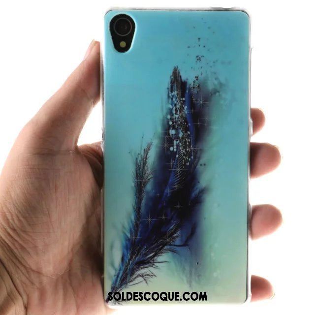 Coque Sony Xperia Z3+ Bleu Dessin Animé Étui Créatif Ornements Suspendus Pas Cher